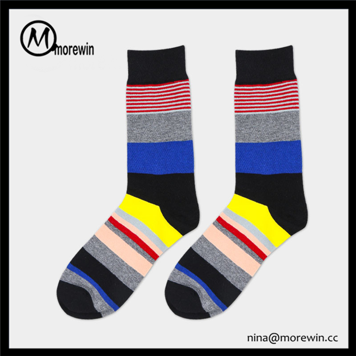 Morewin High Quality Different Color Cotton Happy Funny Man Sock