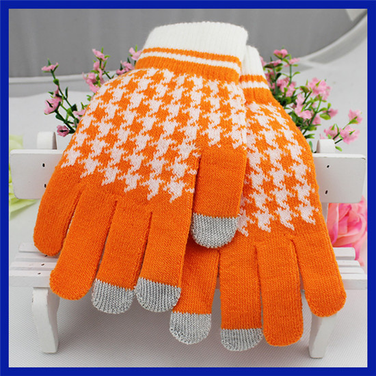 Morewin Brand Plaid Jacquard Touch Screen Glove For Ipad And Iphone