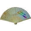 Folding Hand Fan, Bamboo Ribs With Paper Face
