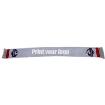 2016 New Type Double Layer Satin Fans Scarf Printed Logo