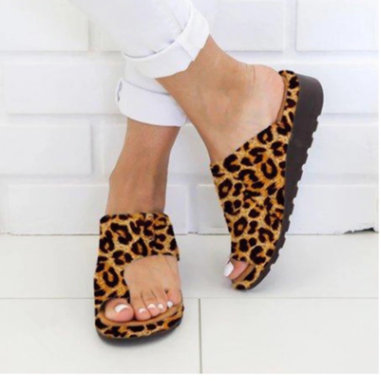 Leopard Print Bunion Correction Sandal for Women & Ladies