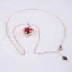 Authentic Sterling Silver Red Heart Necklace