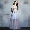 Long Beautiful Real Silk Dress Backless Transparent 3D Flora A-line